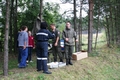 Vorbereiten der Verletzten durch das Schminkteam